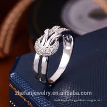 New Arrival Women Jewelry Special Shaped Double Layer Finger Ring With Gemstone